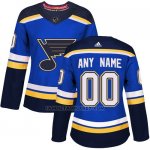 Camiseta Hockey Mujer St. Louis Blues Primera Personalizada Azul Camiseta Hockey Mujer St. Louis Blues Primera Personalizada Azul