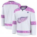 Camiseta Hockey Detroit Red Wings 2024 Fights Cancer Blanco Camiseta Hockey Detroit Red Wings 2024 Fights Cancer Blanco