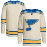 Camiseta Hockey St. Louis Blues 2022 Winter Classic Autentico Crema Camiseta Hockey St. Louis Blues 2022 Winter Classic Autentico Crema