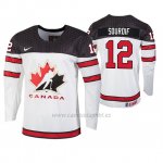 Camiseta Hockey Canada Justin Sourdif 2019 Hlinka Gretzky Cup Blanco Camiseta Hockey Canada Justin Sourdif 2019 Hlinka Gretzky Cup Blanco