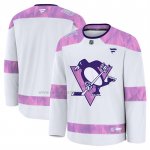Camiseta Hockey Pittsburgh Penguins 2024 Fights Cancer Blanco Camiseta Hockey Pittsburgh Penguins 2024 Fights Cancer Blanco