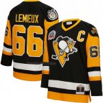 Camiseta Hockey Pittsburgh Penguins Mario Lemieux Mitchell & Ness Big & Tall 1991 Blue Line Negro Camiseta Hockey Pittsburgh Penguins Mario Lemieux Mitchell & Ness Big & Tall 1991 Blue Line Negro