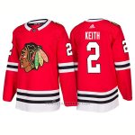 Camiseta Hockey Hombre Male Blackhawks 2 Duncan Keith Home 2018 Rojo Camiseta Hockey Hombre Male Blackhawks 2 Duncan Keith Home 2018 Rojo