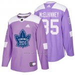 Camiseta Toronto Maple Leafs Curtis Mcelhinney Hockey Fights Cancer Violeta Camiseta Toronto Maple Leafs Curtis Mcelhinney Hockey Fights Cancer Violeta