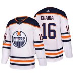 Camiseta Hockey Hombre Edmonton Oilers 16 Jujhar Khaira 2018 Blanco Camiseta Hockey Hombre Edmonton Oilers 16 Jujhar Khaira 2018 Blanco
