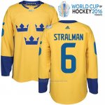 Camiseta Hockey Suecia Anton Stralman 6 Premier 2016 World Cup Amarillo Camiseta Hockey Suecia Anton Stralman 6 Premier 2016 World Cup Amarillo