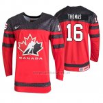 Camiseta Hockey Canada Akil Thomas 2020 IIHF World Junior Championship Rojo Camiseta Hockey Canada Akil Thomas 2020 IIHF World Junior Championship Rojo