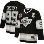 Camiseta Hockey Los Angeles Kings Wayne Gretzky Mitchell & Ness 1992-93 Captain Patch Blue Line Negro Camiseta Hockey Los Angeles Kings Wayne Gretzky Mitchell & Ness 1992-93 Captain Patch Blue Line Negro
