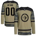 Camiseta Hockey Winnipeg Jets Personalizada Military Appreciation Team Autentico Practice Camuflaje Camiseta Hockey Winnipeg Jets Personalizada Military Appreciation Team Autentico Practice Camuflaje