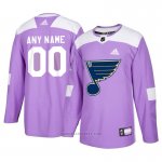 Camiseta Hockey Hombre St. Louis Blues Personalizada Violeta Camiseta Hockey Hombre St. Louis Blues Personalizada Violeta