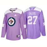 Camiseta Hockey Hombre Autentico Winnipeg Jets 27 Nikolaj Ehlers Hockey Fights Cancer 2018 Violeta Camiseta Hockey Hombre Autentico Winnipeg Jets 27 Nikolaj Ehlers Hockey Fights Cancer 2018 Violeta