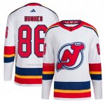 Camiseta Hockey New Jersey Devils Jack Hughes Reverse Retro Autentico Blanco Camiseta Hockey New Jersey Devils Jack Hughes Reverse Retro Autentico Blanco