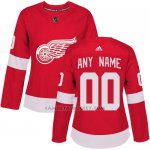 Camiseta Hockey Mujer Detroit Red Wings Primera Personalizada Rojo Camiseta Hockey Mujer Detroit Red Wings Primera Personalizada Rojo