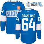 Camiseta Hockey Finlandia Mikael Granlund 64 Premier 2016 World Cup Azul Camiseta Hockey Finlandia Mikael Granlund 64 Premier 2016 World Cup Azul