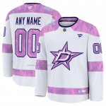 Camiseta Hockey Dallas Stars 2024 Fights Cancer Personalizada Blanco Camiseta Hockey Dallas Stars 2024 Fights Cancer Personalizada Blanco