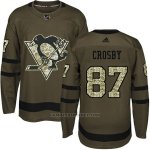 Camiseta Hockey Hombre Pittsburgh Penguins 87 Sidney Crosby Salute To Service 2018 Verde Camiseta Hockey Hombre Pittsburgh Penguins 87 Sidney Crosby Salute To Service 2018 Verde