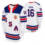 Camiseta Hockey USA Ryan Kirwan 2019 Hlinka Gretzky Cup Blanco Camiseta Hockey USA Ryan Kirwan 2019 Hlinka Gretzky Cup Blanco