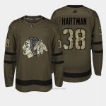 Camiseta Hockey Hombre Chicago Blackhawks 38 Ryan Hartman Verde Salute To Service Camiseta Hockey Hombre Chicago Blackhawks 38 Ryan Hartman Verde Salute To Service
