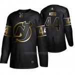 Camiseta New Jersey Devils Miles Wood Golden Edition Autentico Negro Camiseta New Jersey Devils Miles Wood Golden Edition Autentico Negro