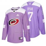 Camiseta Carolina Hurricanes Derek Ryan Hockey Fights Cancer Violeta Camiseta Carolina Hurricanes Derek Ryan Hockey Fights Cancer Violeta