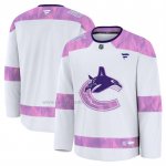 Camiseta Hockey Vancouver Canucks 2024 Fights Cancer Blanco Camiseta Hockey Vancouver Canucks 2024 Fights Cancer Blanco