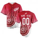 Camiseta Hockey Hombre Detroit Red Wings Personalizada Rojo Camiseta Hockey Hombre Detroit Red Wings Personalizada Rojo
