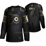Camiseta Philadelphia Flyers Barry Ashbee Golden Edition Retired Jugador Autentico Negro Camiseta Philadelphia Flyers Barry Ashbee Golden Edition Retired Jugador Autentico Negro