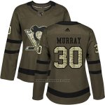 Camiseta Hockey Mujer Penguins 30 Matt Murray Salute To Service 2018 Verde Camiseta Hockey Mujer Penguins 30 Matt Murray Salute To Service 2018 Verde