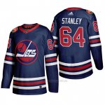Camiseta Hockey Winnipeg Jets Logan Stanley 2019 Heritage Classic Azul Camiseta Hockey Winnipeg Jets Logan Stanley 2019 Heritage Classic Azul