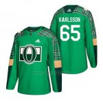 Camiseta Ottawa Senators Erik Karlsson 2018 St. Patrick's Day Verde Camiseta Ottawa Senators Erik Karlsson 2018 St. Patrick's Day Verde