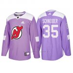 Camiseta New Jersey Devils Cory Schneider Hockey Fights Cancer Violeta Camiseta New Jersey Devils Cory Schneider Hockey Fights Cancer Violeta