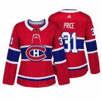 Camiseta Hockey Mujer Montreal Canadiens 31 Carey Price Rojo Autentico Jugador Camiseta Hockey Mujer Montreal Canadiens 31 Carey Price Rojo Autentico Jugador
