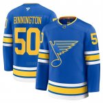 Camiseta Hockey St Louis Blues Jordan Binnington Primera Premium Azul Camiseta Hockey St Louis Blues Jordan Binnington Primera Premium Azul