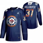 Camiseta Hockey Winnipeg Jets Connor Hellebuyck 2020 Wasac Night Indigenous Heritage Azul Camiseta Hockey Winnipeg Jets Connor Hellebuyck 2020 Wasac Night Indigenous Heritage Azul