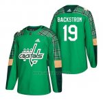 Camiseta Washington Capitals Nicklas Backstrom 2018 St. Patrick's Day Verde Camiseta Washington Capitals Nicklas Backstrom 2018 St. Patrick's Day Verde