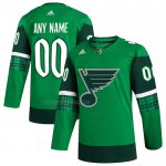 Camiseta Hockey St. Louis Blues 2023 St. Patrick's Day Autentico Personalizada Verde Camiseta Hockey St. Louis Blues 2023 St. Patrick's Day Autentico Personalizada Verde