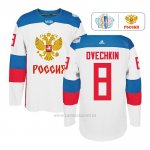 Camiseta Hockey Rusia Alex Ovechkin 8 Premier 2016 World Cup Blanco Camiseta Hockey Rusia Alex Ovechkin 8 Premier 2016 World Cup Blanco