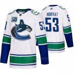 Camiseta Hockey Vancouver Canucks Bo Horvat Segunda Autentico Blanco Camiseta Hockey Vancouver Canucks Bo Horvat Segunda Autentico Blanco
