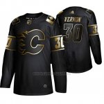 Camiseta Calgary Flames Mike Vernon Golden Edition Retired Jugador Autentico Negro Camiseta Calgary Flames Mike Vernon Golden Edition Retired Jugador Autentico Negro