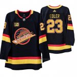 Camiseta Hockey Vancouver Canucks 23 Alexander Edler 50 Aniversario 90's Flying Skate Negro Camiseta Hockey Vancouver Canucks 23 Alexander Edler 50 Aniversario 90's Flying Skate Negro