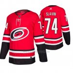 Camiseta Carolina Hurricanes Jaccob Slavin Primera Autentico Rojo Camiseta Carolina Hurricanes Jaccob Slavin Primera Autentico Rojo