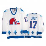 Camiseta Hockey Quebec Nordiques Tyson Jost Heritage Vintage Replica 1991-95 Blanco Camiseta Hockey Quebec Nordiques Tyson Jost Heritage Vintage Replica 1991-95 Blanco