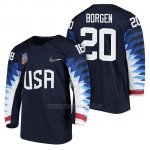 Camiseta USA Team Hockey 2018 Olympic Will Borgen 2018 Olympic Azul Camiseta USA Team Hockey 2018 Olympic Will Borgen 2018 Olympic Azul