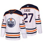 Camiseta Hockey Hombre Edmonton Oilers 27 Milan Lucic 2018 Blanco Camiseta Hockey Hombre Edmonton Oilers 27 Milan Lucic 2018 Blanco