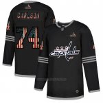 Camiseta Hockey Washington Capitals John Carlson 2020 USA Flag Negro Camiseta Hockey Washington Capitals John Carlson 2020 USA Flag Negro
