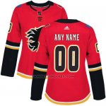 Camiseta Hockey Calgary Mujer Flames Personalizada Rojo Camiseta Hockey Calgary Mujer Flames Personalizada Rojo
