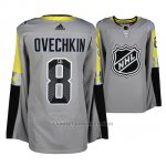 Camiseta Hockey Hombre Washington Capitals 8 Alex Ovechkin Gris 2018 All Star Metro Division Autentico Stitched Camiseta Hockey Hombre Washington Capitals 8 Alex Ovechkin Gris 2018 All Star Metro Division Autentico Stitched