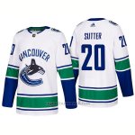 Camiseta Hockey Hombre Vancouver Canucks 20 Brandon Sutter Away Premier 2017-2018 Blanco Camiseta Hockey Hombre Vancouver Canucks 20 Brandon Sutter Away Premier 2017-2018 Blanco