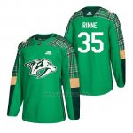 Camiseta Nashville Predators Pekka Rinne 2018 St. Patrick's Day Verde Camiseta Nashville Predators Pekka Rinne 2018 St. Patrick's Day Verde
