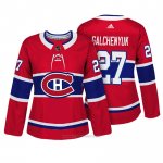 Camiseta Hockey Mujer Montreal Canadiens 27 Alex Galchenyuk Rojo Autentico Jugador Camiseta Hockey Mujer Montreal Canadiens 27 Alex Galchenyuk Rojo Autentico Jugador